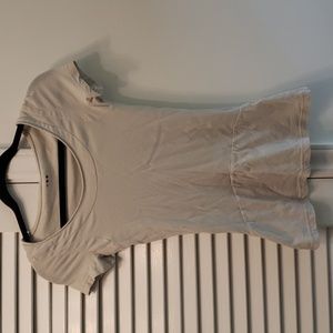 Three Dots Short Sleeve Shirt Off White SZ Small 100% Cotton